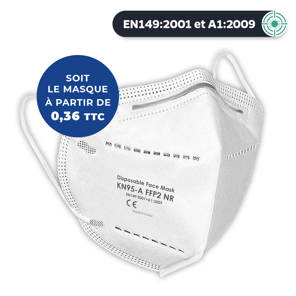 Masque de protection respiratoire FFP2NR Ekip'one Varionet par 2 ou 20 –