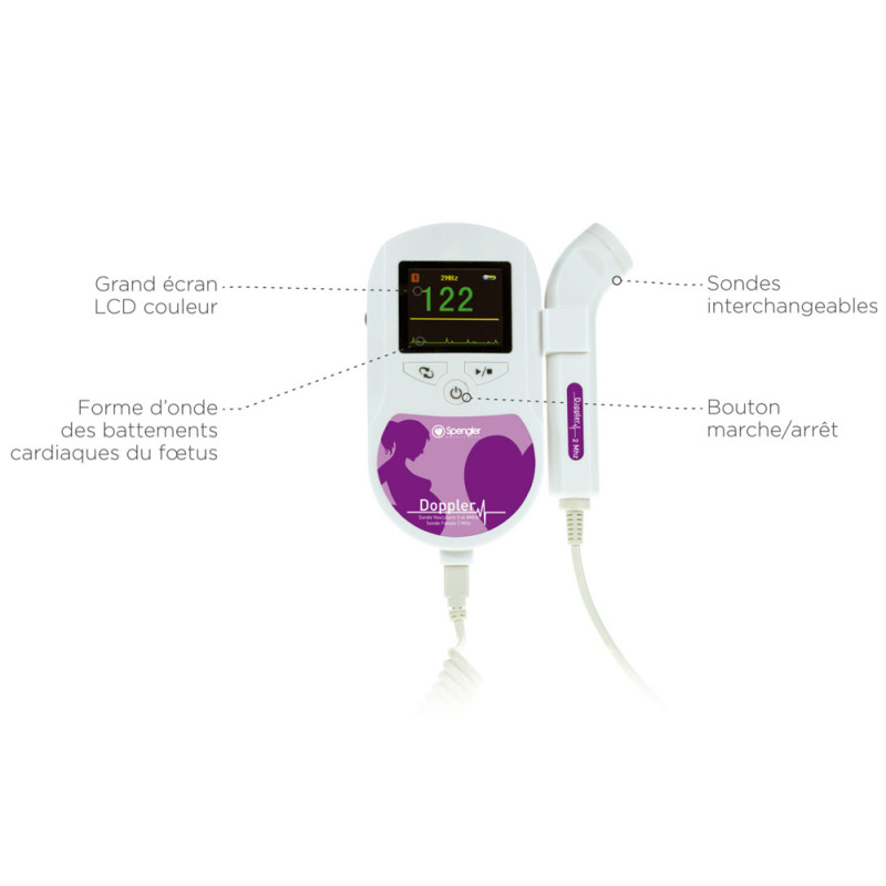 Doppler fœtal Fetascope Base Colson avec sonde 2Mhz - LD Medical