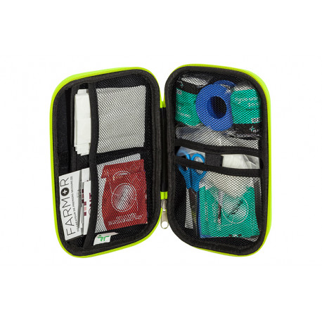 TROUSSE DE SECOURS 2 PERSONNES JAUNE FLUO