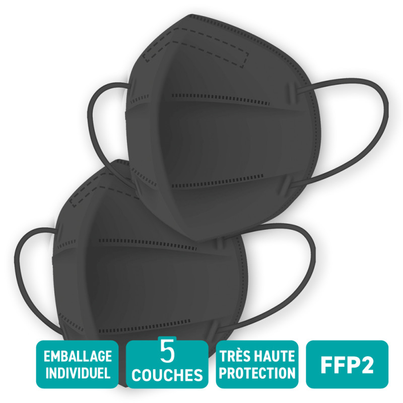 Masque de protection Respiratoire FFP2 - Gris
