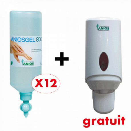 PACK 12 AIRLESS 1000 ML ANIOSGEL 800 + 1 DISTRIBUTEUR GRATUIT